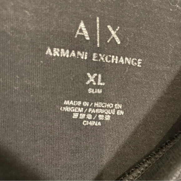 Armani Exchange Graphic T-shirt Mens XL Black Short Sleeve Pullover Tee - Picture 3 of 6